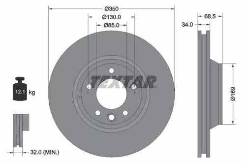 TEXTAR TEXTAR (2369302) 1x Brake Kit, disc brake 