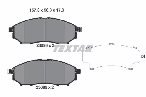 TEXTAR TEXTAR (2369803) 1x Brake Kit, disc brake 