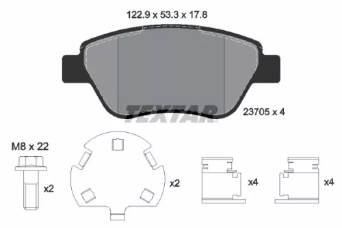 1x  TEXTAR Brake Pad Set