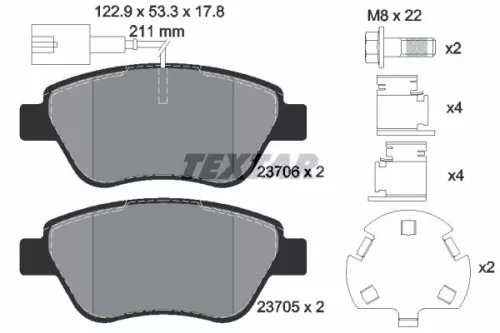 TEXTAR TEXTAR (2370601) 1x Brake Kit, disc brake 