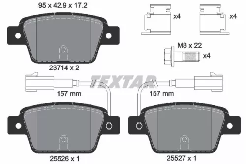 TEXTAR TEXTAR (2371403) 1x Brake Kit, disc brake 