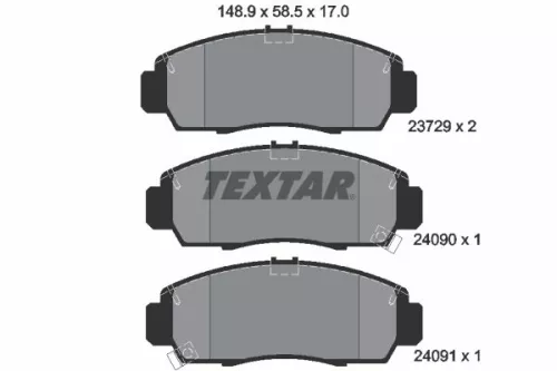 TEXTAR TEXTAR (2372901) 1x Brake Kit, disc brake 