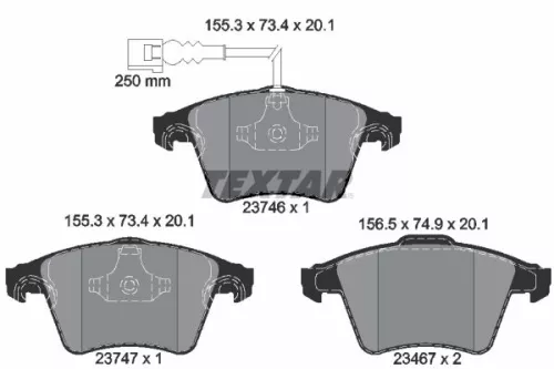 TEXTAR TEXTAR (2374602) 1x Brake Kit, disc brake 