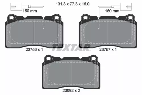 TEXTAR TEXTAR (2375603) 1x Brake Kit, disc brake 