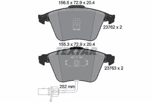 TEXTAR TEXTAR (2376201) 1x Brake Kit, disc brake 