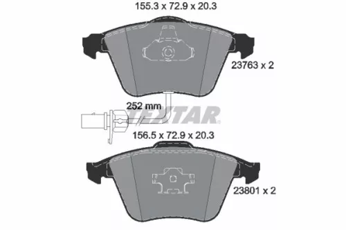 TEXTAR TEXTAR (2376302) 1x Brake Kit, disc brake 