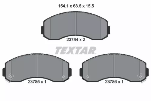 TEXTAR TEXTAR (2378401) 1x Brake Kit, disc brake 
