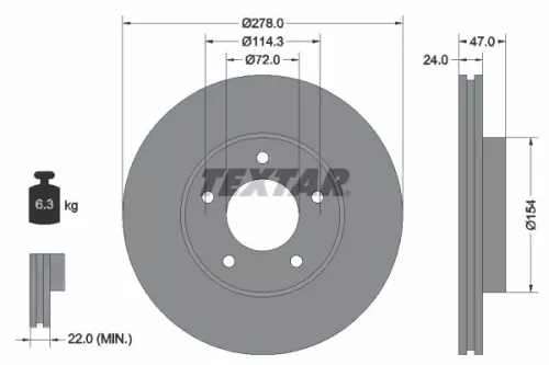 TEXTAR TEXTAR (2378701) 1x Brake Kit, disc brake 