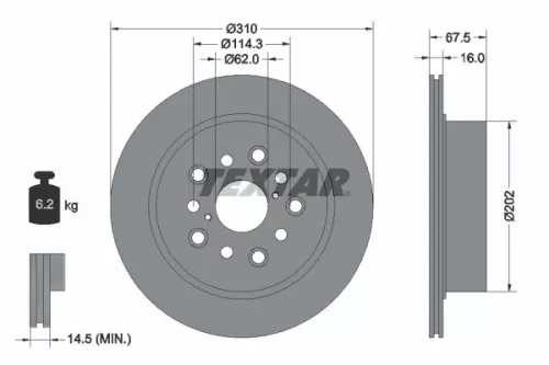 TEXTAR TEXTAR (2380401) 1x Brake Kit, disc brake 