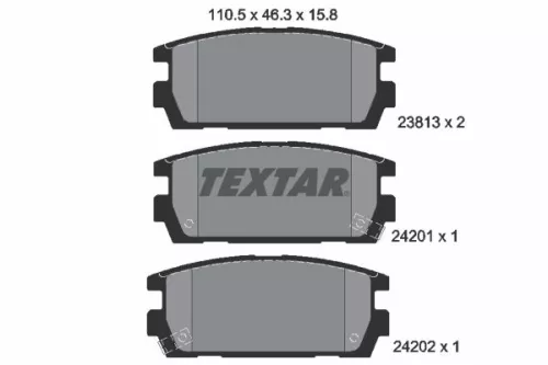 TEXTAR TEXTAR (2381301) 1x Brake Kit, disc brake 