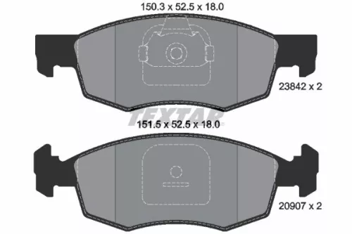 TEXTAR TEXTAR (2384201) 1x Brake Kit, disc brake 