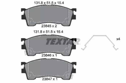 TEXTAR TEXTAR (2384504) 1x Brake Kit, disc brake 