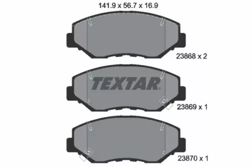 TEXTAR TEXTAR (2386801) 1x Brake Kit, disc brake 