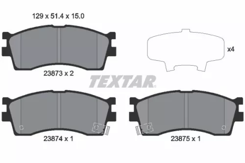 TEXTAR TEXTAR (2387301) 1x Brake Kit, disc brake 