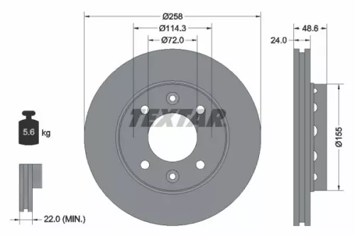 TEXTAR TEXTAR (2387301) 1x Brake Kit, disc brake 