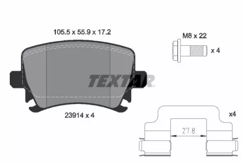 TEXTAR TEXTAR (2391402) 1x Brake Kit, disc brake 