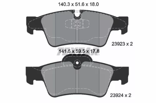 TEXTAR TEXTAR (2392302) 1x Brake Kit, disc brake 
