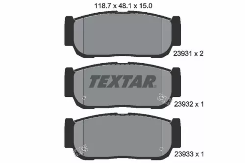 1x  TEXTAR Brake Pad Set