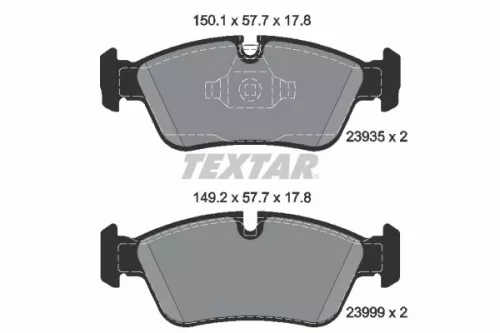 TEXTAR TEXTAR (2393501) 1x Brake Kit, disc brake 