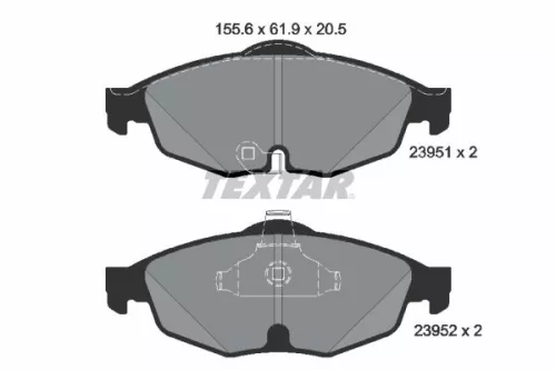 1x TEXTAR 2395101 Brake Pad Set
