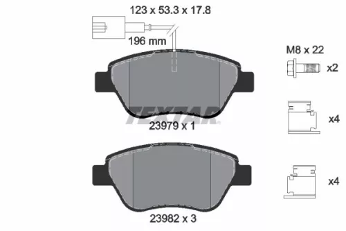 TEXTAR TEXTAR (2397903) 1x Brake Kit, disc brake 