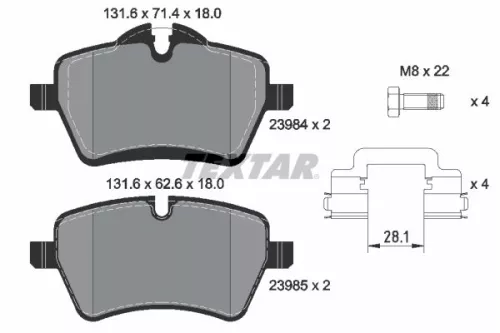 TEXTAR TEXTAR (2398404) 1x Brake Kit, disc brake 
