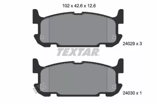 TEXTAR TEXTAR (2402901) 1x Brake Kit, disc brake 