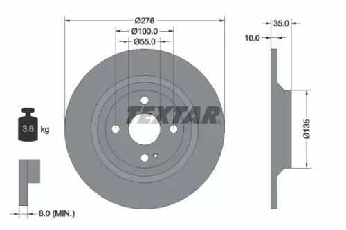 TEXTAR TEXTAR (2402901) 1x Brake Kit, disc brake 