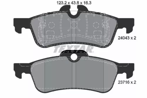 TEXTAR TEXTAR (2404301) 1x Brake Kit, disc brake 