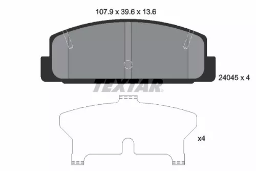 TEXTAR TEXTAR (2404501) 1x Brake Kit, disc brake 