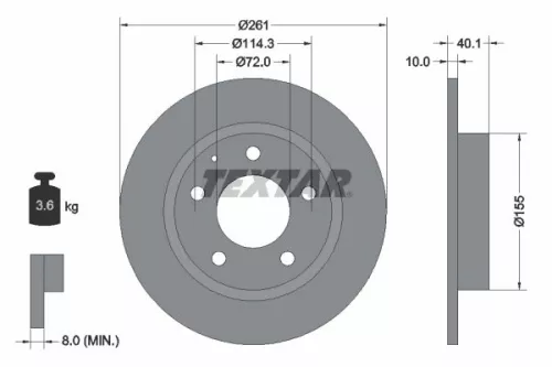 TEXTAR TEXTAR (2404501) 1x Brake Kit, disc brake 