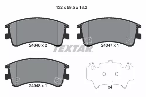 TEXTAR TEXTAR (2404601) 1x Brake Kit, disc brake 