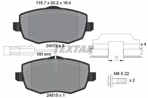 1x  TEXTAR Brake Pad Set