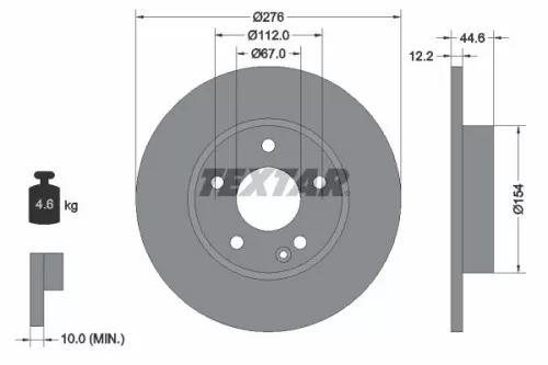 TEXTAR TEXTAR (2407701) 1x Brake Kit, disc brake 