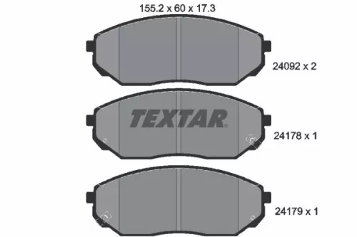 TEXTAR TEXTAR (2409201) 1x Brake Kit, disc brake 