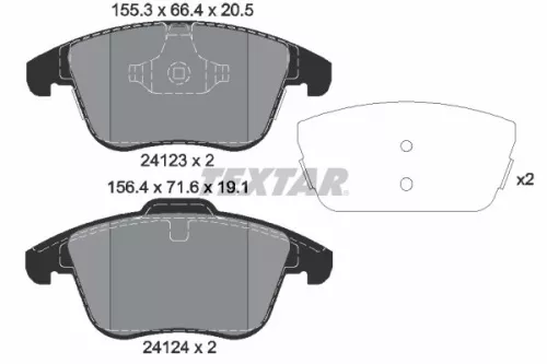 TEXTAR TEXTAR (2412305) 1x Brake Kit, disc brake 