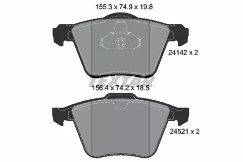 TEXTAR TEXTAR (2414201) 1x Brake Kit, disc brake 
