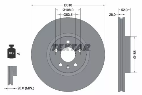 TEXTAR TEXTAR (2414201) 1x Brake Kit, disc brake 