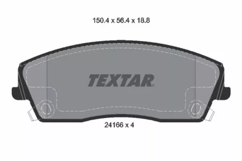 1x TEXTAR 2416601 Brake Pad Set