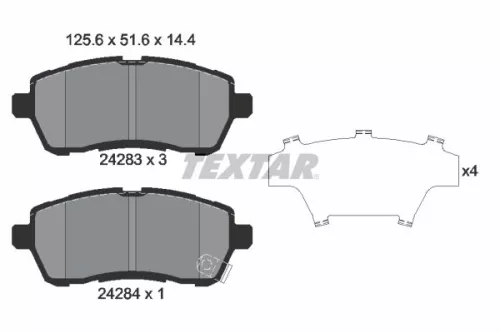 TEXTAR TEXTAR (2428314) 1x Brake Kit, disc brake 