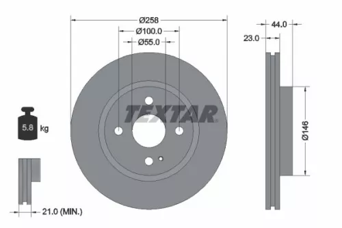 TEXTAR TEXTAR (2428314) 1x Brake Kit, disc brake 