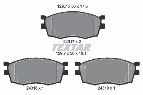 TEXTAR TEXTAR (2431701) 1x Brake Kit, disc brake 