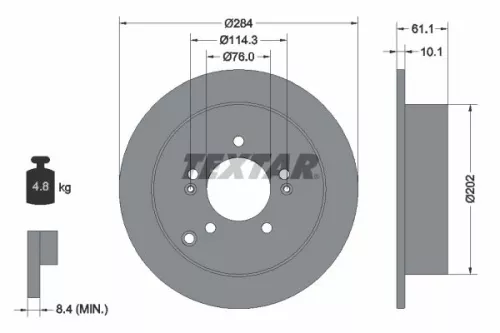 TEXTAR TEXTAR (2432001) 1x Brake Kit, disc brake 