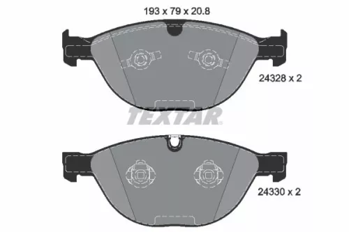 TEXTAR TEXTAR (2432801) 1x  TEXTAR Brake Pad Set 