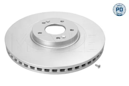 2x Meyle PD Front Vented Brake Disc For Hyundai Kia Santa Fe Sorento