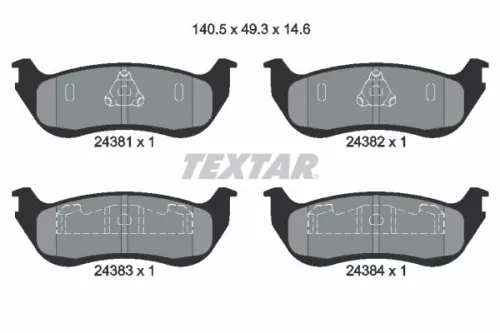TEXTAR TEXTAR (2438101) 1x Brake Kit, disc brake 