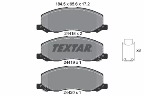 TEXTAR TEXTAR (2441801) 1x Brake Kit, disc brake 
