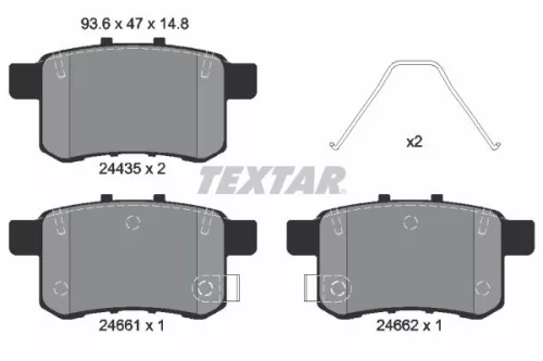 TEXTAR TEXTAR (2443501) 1x Brake Kit, disc brake 