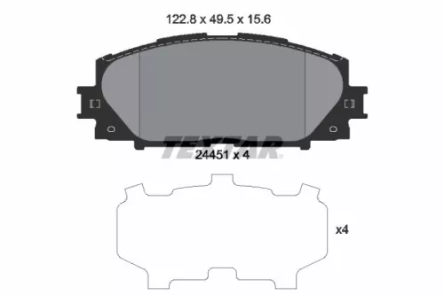 TEXTAR TEXTAR (2445101) 1x Brake Kit, disc brake 