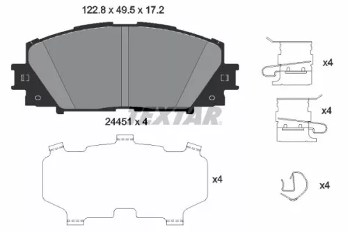 TEXTAR TEXTAR (2445103) 1x Brake Kit, disc brake 